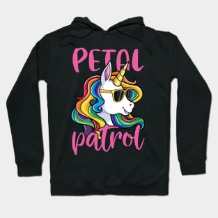 Flower Girl Shirt Wedding Unicorn Petal Patrol Hoodie